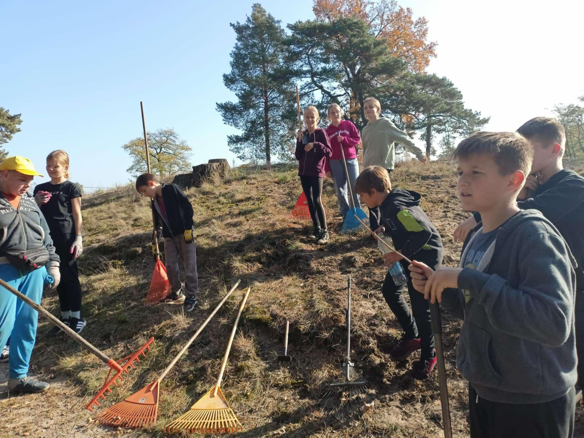Sprzątanie Cmentarza przez dzieci i młodzież